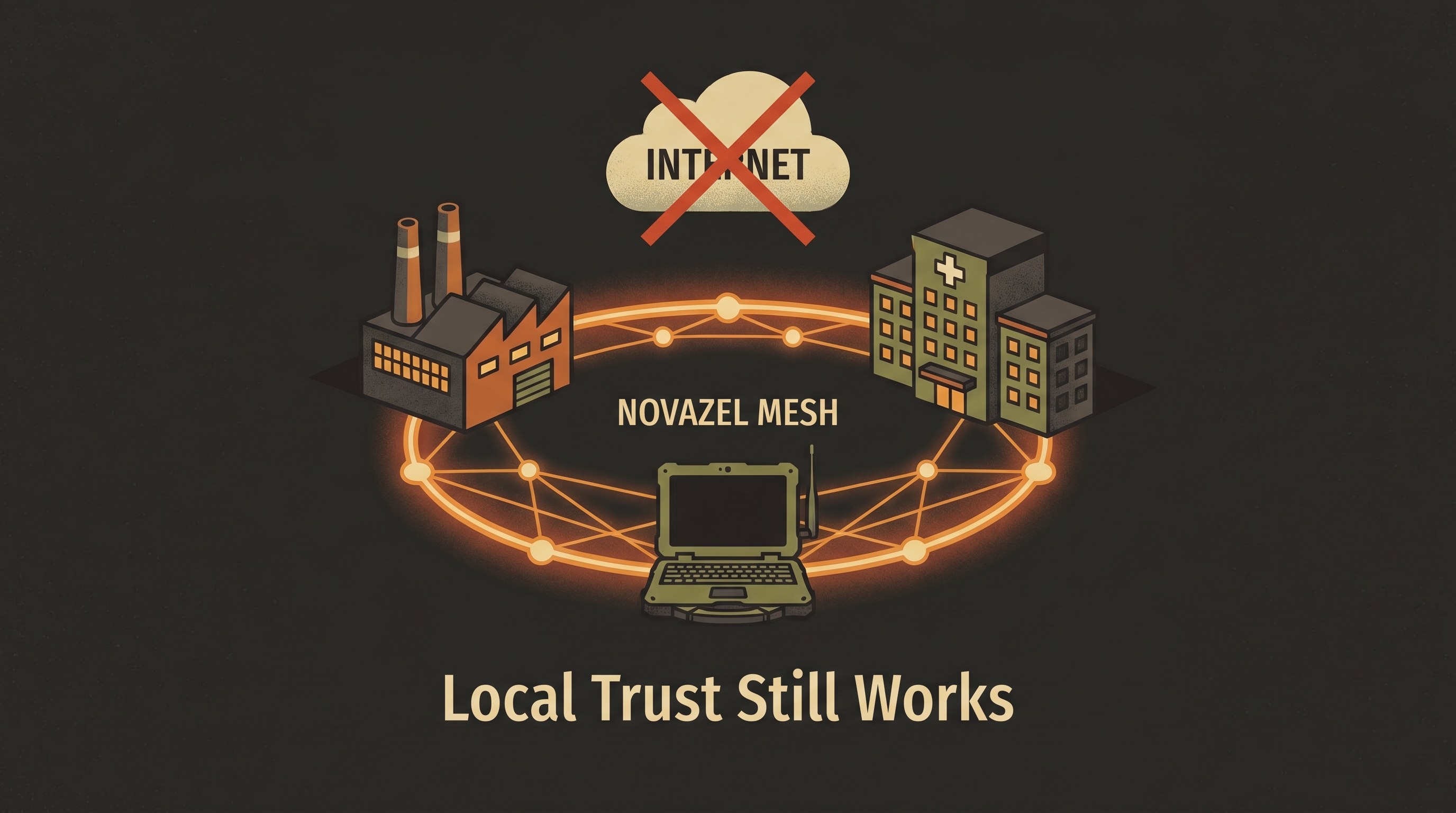 NovaZel Mesh — Local Trust Still Works even when the internet is offline