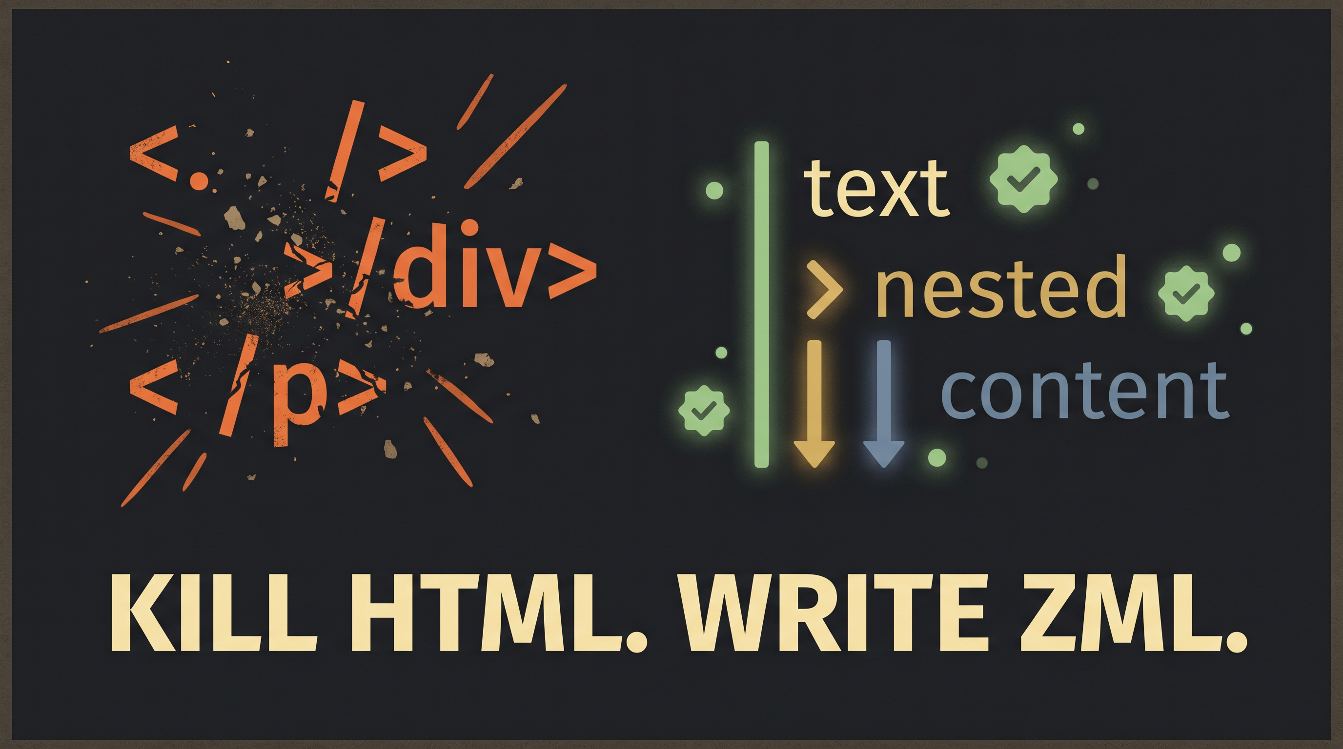 Kill HTML. Write ZML.