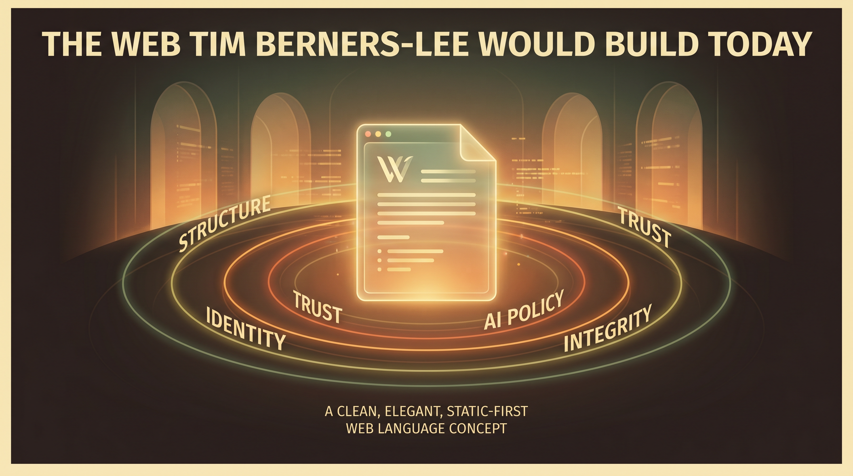 The web Tim Berners-Lee would build today — Structure, Trust, Identity, AI Policy, Integrity